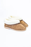 Mens Brown Suede Wool Slipper