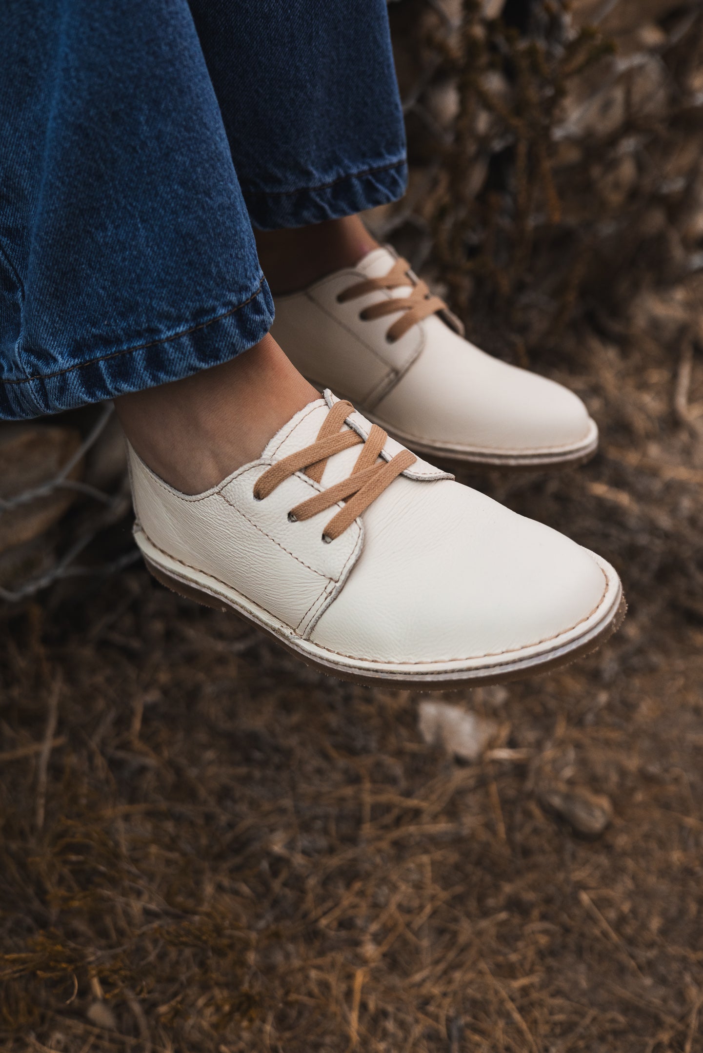 Cream Ladies Vellie Shoe