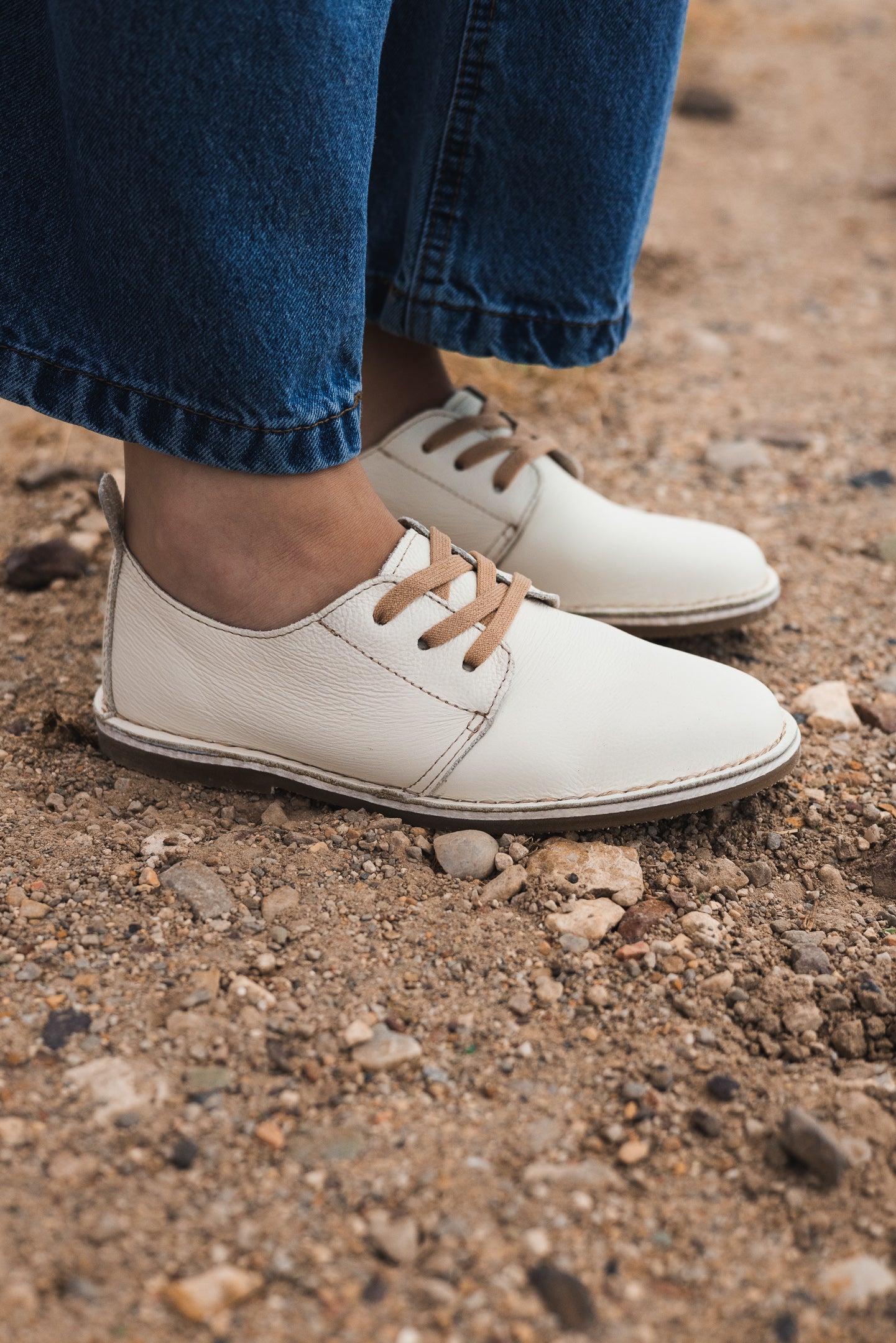 Cream Ladies Vellie Shoe