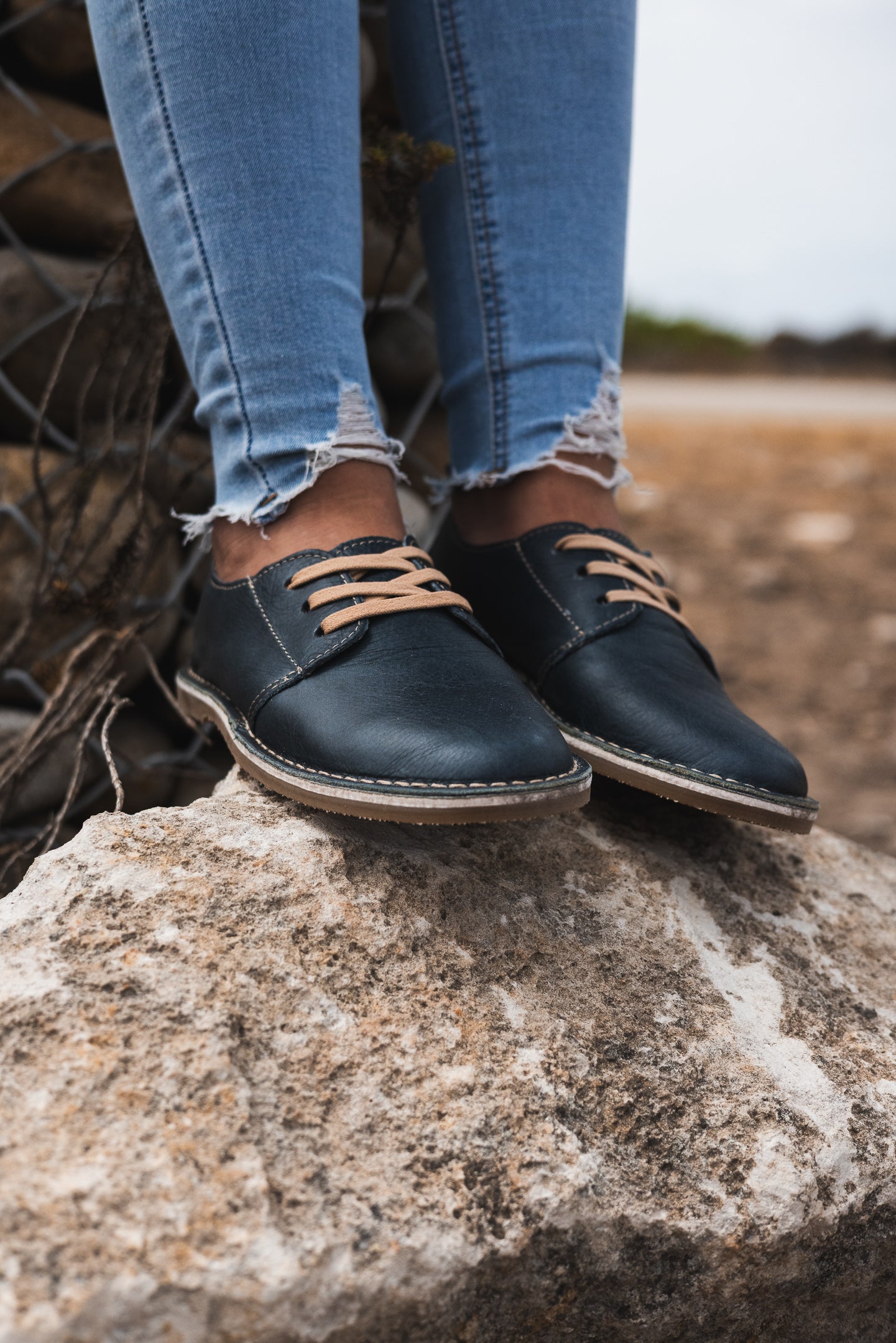 Navy Ladies Vellie Shoe